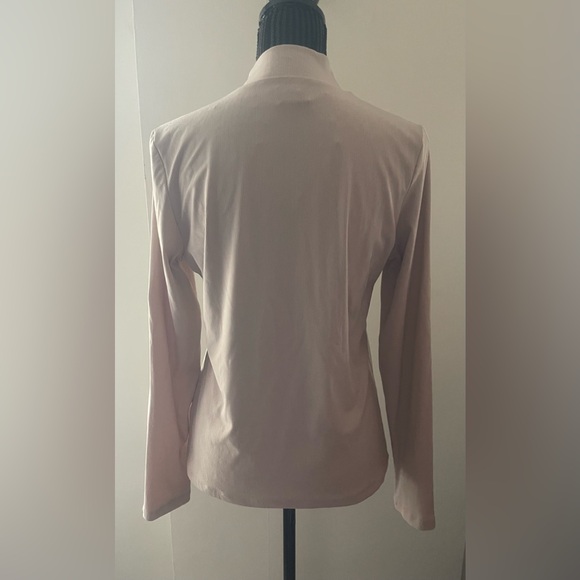 House Of Harlow 1960 Beige Nude Ribbed Mock Neck Top Size XL - Picture 4 of 14